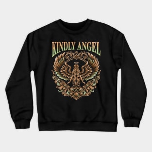 Kindly Angel with Ornaments and Wings Crewneck Sweatshirt